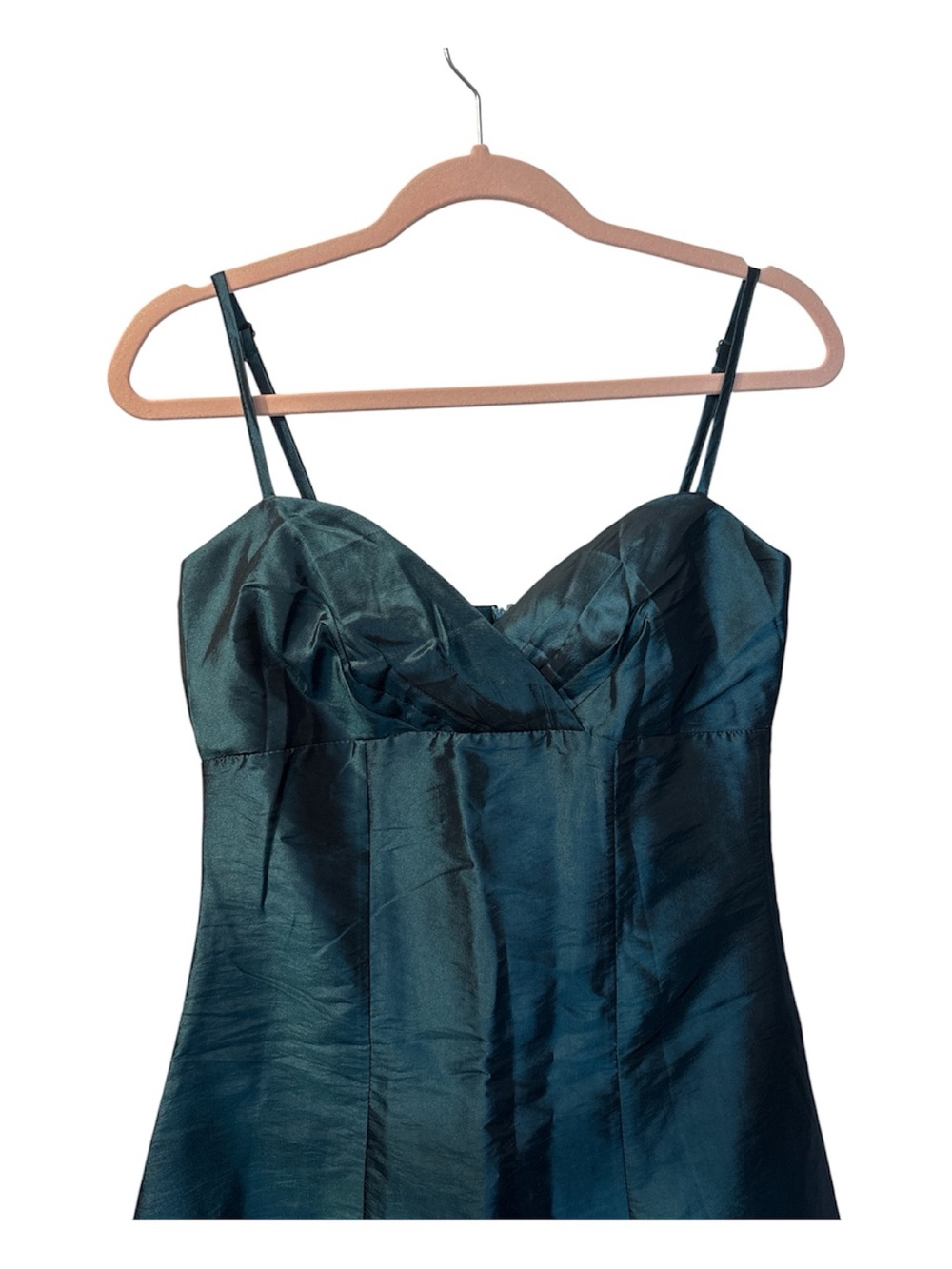⭐️ X:S Clothing Metallic Teal Cocktail Dress with Tulle Hem - size Small - Picture 3 of 13
